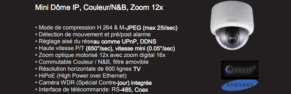 Dôme Fixe IP 1.3 Megapixels HD CMOS 1/3’’ SNV5010